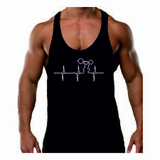 Gym Tank Top Lift Heavy Gym Clothing Bodybuilding Training UFC MMA Mens Vest