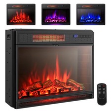 25’’ Electric Fireplace Insert 64cm Recessed 1800W Electric Remote Heater