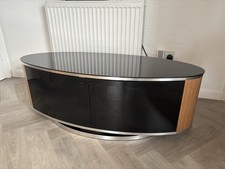 High Gloss Black And Oak TV Cabinet Up To 50inch