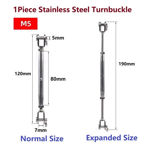 Turnbuckle stainless steel jaw - steel,