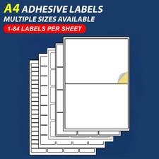 A4 Address Sheets White Sticky Shipping Labels A4 Stickers Printer Self Adhesive