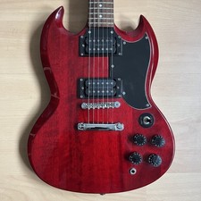 Vintage 1995 Epiphone SG Electric Guitar Wine Red Made In Korea Samick