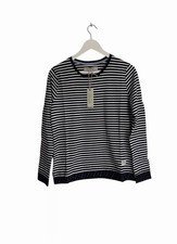 145 Rail pull Quba & Co Striped Nautical Top Long Sleeve NWT £35 Navy Blue 12