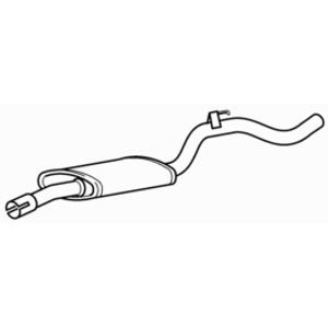 Centre exhaust middle silencer - centre,