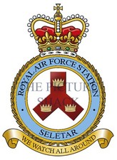 RAF STATION BADGE ON A METAL