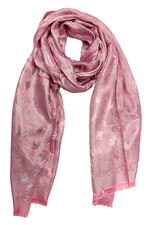 Pink Elephant Silk Scarf Shawl