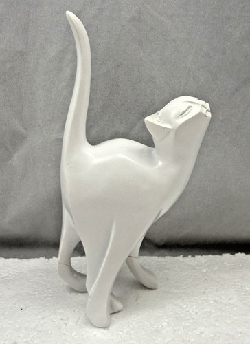 White cat attitude - white, standing