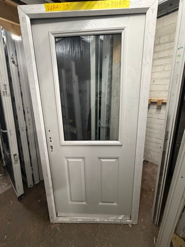 New composite front door - front, white