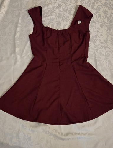 Burgundy skater dress size - burgundy,