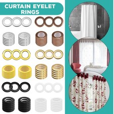 Curtain Eyelet Rings for Curtains with Eyelets Snap on Ring Window Door Curtains