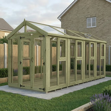 6x16 Glass Greenhouse Toughen
