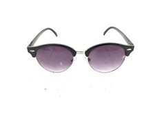 Black/Chrome Round Half Frame