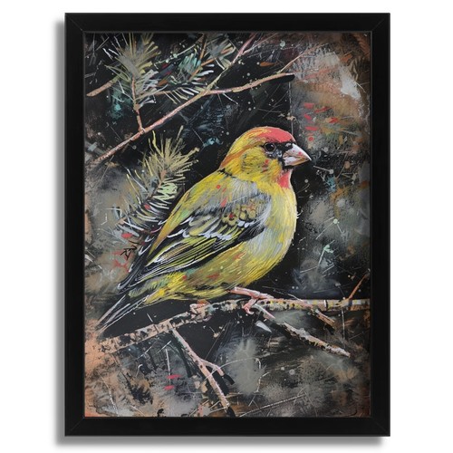 Greenfinch bird wall - bird, print