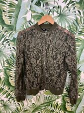 Zara khaki floral lace jacket size S