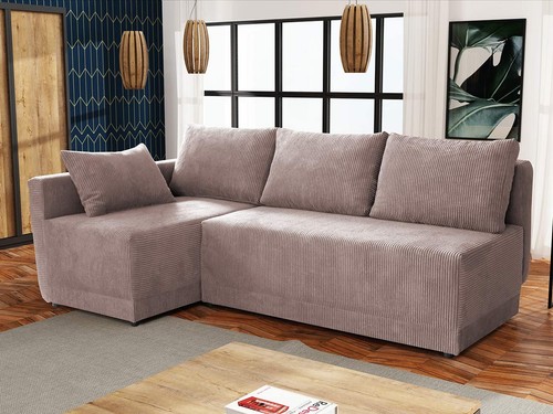 Shaped corner sofa bed with - sofa,