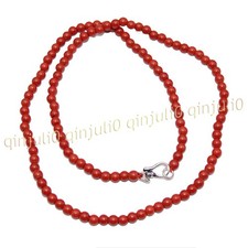 4mm genuine natural red coral - natural,