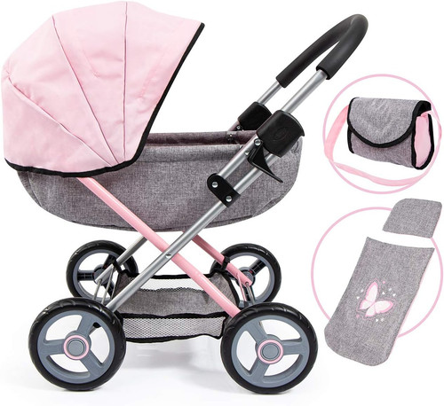 Toy baby doll pram - :,