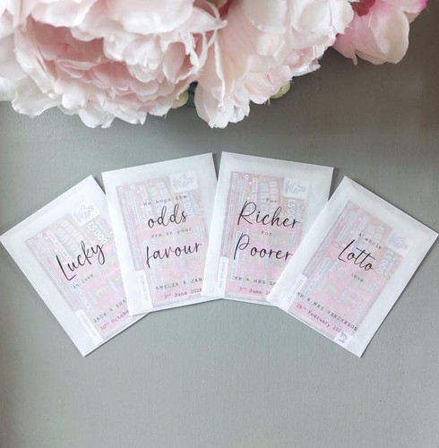 Wedding favour lotto scratch - lotto,