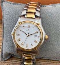 Ebel 1911 Ref. 187902 Steel with 18k Gold Bezel Watch. 33mm diameter case