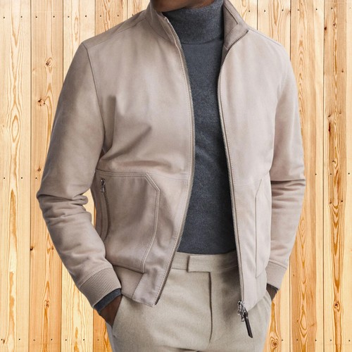 Mens beige suede - mens, leather