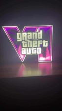 Grand Theft Auto Lightbox Led Light Long Lead Usb Powered 3d