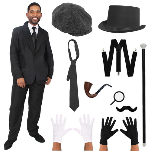 Mens black suit costume choice - black,