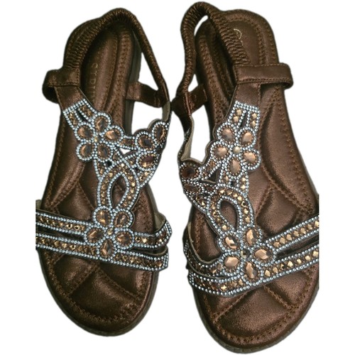 Womens flat sandels beaded - womens,