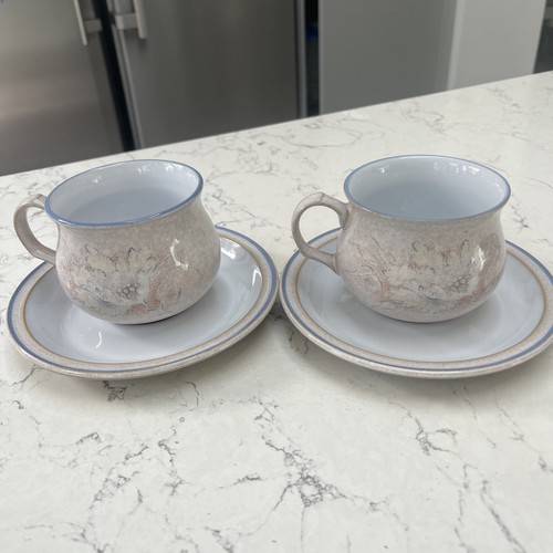 Denby tasmin cups and saucers - tasmin,