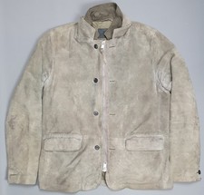 ALL SAINTS Leather Blazer Suede Jacket Large Mens Beige Hudson like survey L