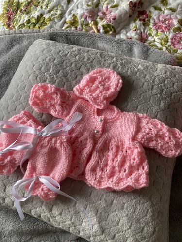 Hand knitted dolls clothes - hand, to