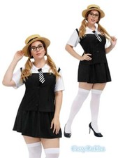U-B1-2 Ladies School Girl Costume Sexy St Trinians Fancy Dress Plus Size Costume