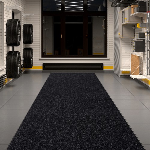 Black runner rug - black,