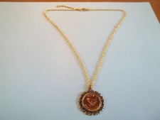 FARTHING COIN - WREN LIMITED EDITION BRONZE CASED PENDANT NECKLACE  1938 to 1955