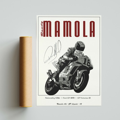Randy mamola cagiva - 500, gp