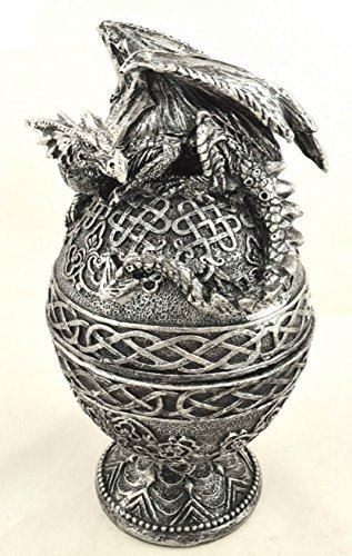 Silver dragon box fantasy - dragon,