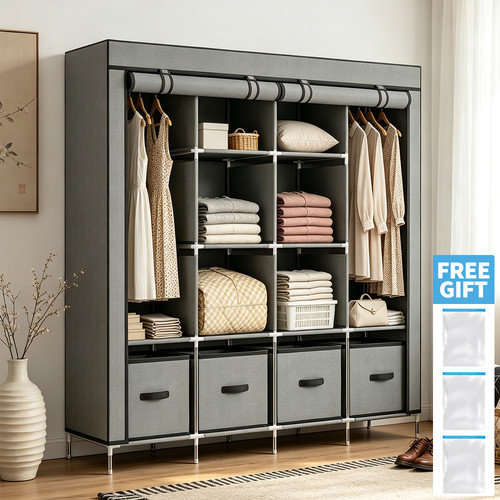 Fabric canvas wardrobe with - canvas,
