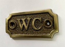 WC brass door sign choice of 3