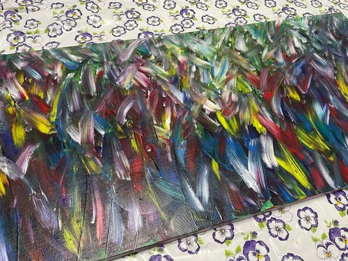 Original hand painted abstract - painted,