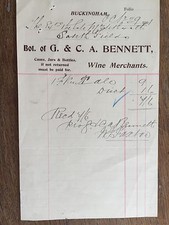 1906 Invoice AJ Caley Brewery