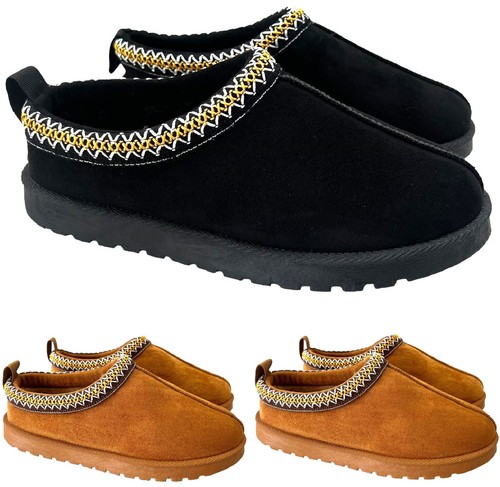 Mens slip slippers - on, warm
