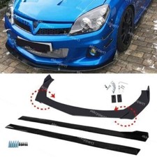 For Vauxhall Astra H J VXR Front Bumper Splitter Spoiler 78.7'' Side Skirts AK