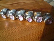 LE CHAT WATCH RINGS FINGER RINGS STAINLESS STEEL  LILAC COLOUR FACES  JOBLOT