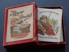 Happy families playing cards - playing,
