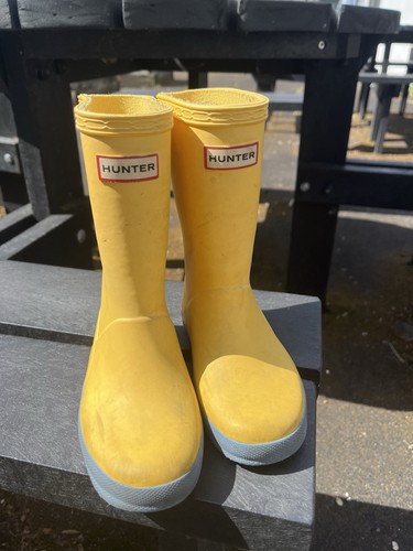 Hunter yellow kids wellies uk - wellies,