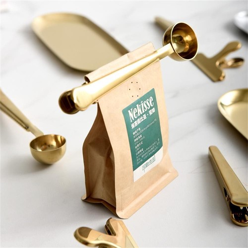 Coffee scoop with clip - coffee,