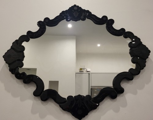 Beautiful black venitian glass - black,