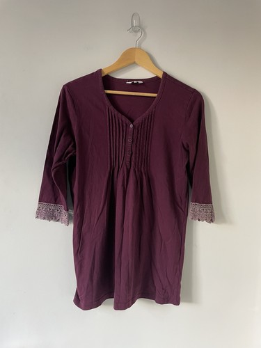 Cotton traders burgundy top - traders,