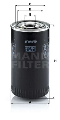 Oil filter fits daf - oil, 45