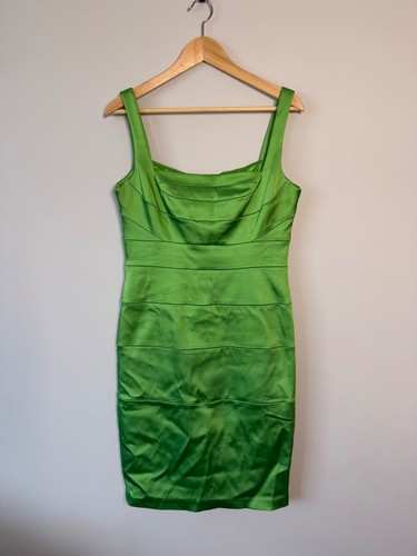 Jax green satin bodycon - satin,