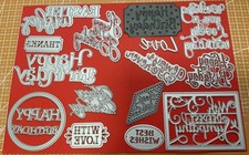 A4 Sized Collection of Large Sentiment Dies.  2.      Under £1 a die